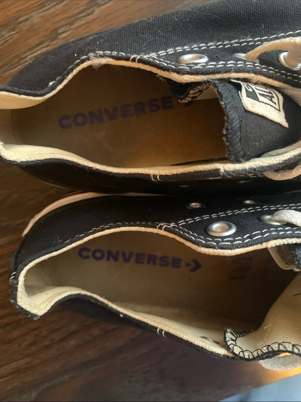 Converse Kids Low Top Sneakers - Size 2 Black & White